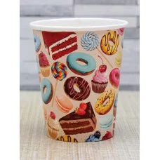 Стаканы бумажные Сладкий праздник (250 мл. 6 шт.) флоупак, ПФ 3 ФЛ-8258