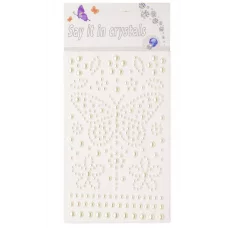 Наклейки-стразы Alingar, акриловые, пакет с европодвесом, "Бабочки" AL9592