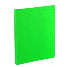 Папка на 4 кольцах Berlingo "Your Way", 24мм, 600мкм,  зеленый неон, D-кольца, с внутр. карманом 372830