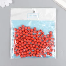 Бусины для творчества дерево "Коралловый" d-0,8 см, набор 20 гр 7829700