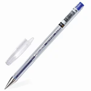 Ручка гелевая BRAUBERG Jet, корпус прозрачный, узел 0,5мм, линия 0,35мм, синяя, 141019