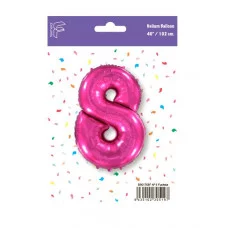 Шар (40\'\'/102 см) Цифра, 8, Фуше, 1 шт. в уп. B901768F
