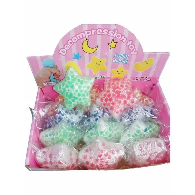 Антистресс-мялка 1шт "Звезда" внутри шарики,, 9х9см ИК-2782