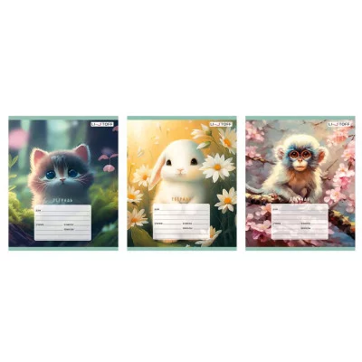 Тетрадь А5 12л "Зверушки" КанцЭксмо ТК128874