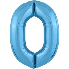 Шар Agura Slim Холодный голубой цифра 0 (40\'\'/102 см) 755266