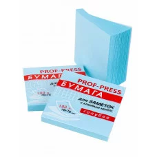 Бумага для заметок с клеевым краем ГОЛУБАЯ ЗБ-1554 76х76 мм, 100л,