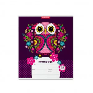 Тетрадь 18л линейка мелов "Folk Owl" ERICH KRAUSE 45093 022326