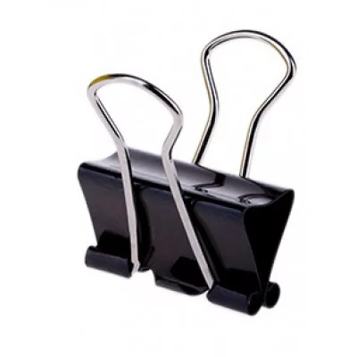 Зажим для бумаг 25мм, OfficeSpace, 1шт, черные Спейс 178800