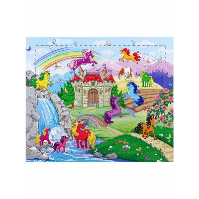 Пазл-рамка с фигурными элементами "Единороги" (Арт. П20-9359) П20-9359