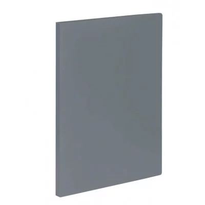 Папка с боковым зажимом СТАММ А4, 14мм, 500мкм, пластик, серая 355641