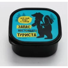 Ланч-бокс квадратный "Запас настоящего туриста" 400 мл 9240311