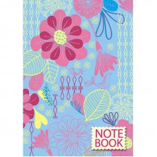 Блокнот на гребне А6 кл.48л. картон, блестки Паттерн. Сердечки 1 С0511-70