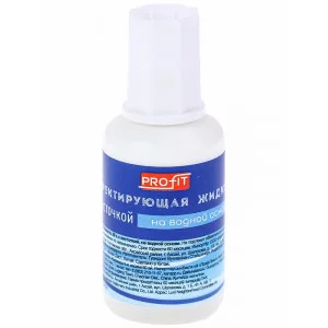 Корректирующая жидкость 20гр, 10мл, с кисточкой на водной основе TM"Profit" КЖ-3816