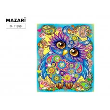 Алмазная мозаика с мольбертом СОВЁНОК, 21х25см, 1 дизайн, частичная выкладка, ОПП упаковка. M-11958