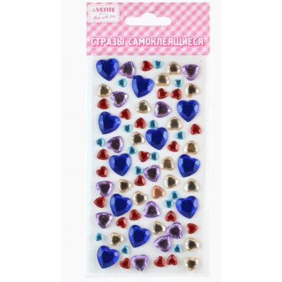Наклейки в наборе стразы "Heart mix 1" е/п DEVENTE 8004044 181555