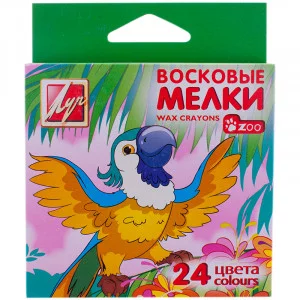 Набор воск. мелков ZOO 24 цв. шестигранные Луч 048300
