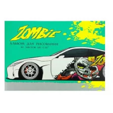 Альбом для рисования А4 40л. КРАСОЧНЫЕ ТАЧКИ (40-4924) скрепка, 6+0 лен 40-4924