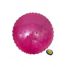 Мяч Фитнес Х- Match 65 см. с шипами массажный, ПВХ, розовый, насос в компл. 649229