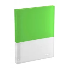Папка на 4 кольцах Berlingo "Semicolor" А4, 24мм, 700мкм, D-кольца, с внутр. карманом, салатовая, софт-тач 384076