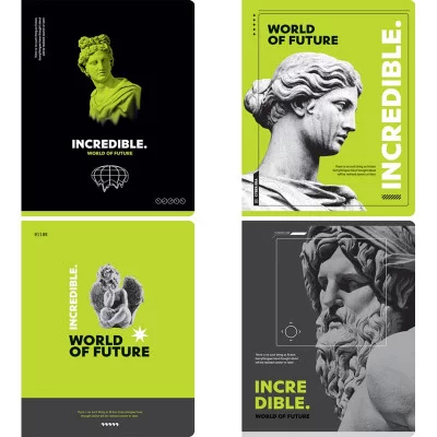 Тетрадь 80л., А5, клетка BG "Невероятный мир", глянцевая ламинация 342278