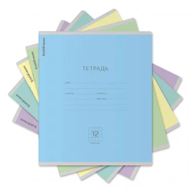 Тетрадь ученическая 1шт,12л Классика Клетка Erich Krause 012010154-35200