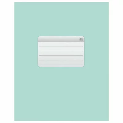 Тетрадь А5, 48 л., HATBER-ECO скоба, офсет №2 ЭКОНОМ, клетка, обложка мелованная бумага, "Зеленая", 48Т5D1, 48Т5D1_27731