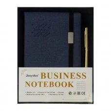 Набор подарочный CL-613/QD-19208/CE-349 Бизнес Записная книжка А5 140л. клетка, текстиль, на резинке+ручка 1 40 316744