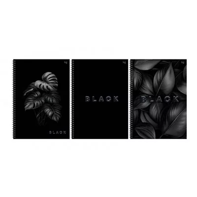 Тетрадь 96л., А4, клетка, на гребне BG "Just black", soft-touch ламинация, выб. лак 378736