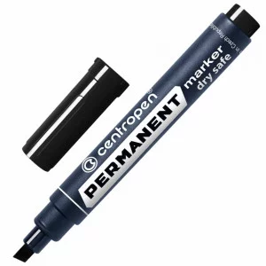 Маркер перманентный CENTROPEN 8516, ЧЕРНЫЙ, скошенный наконечник, 2-5 мм, 5 8516 0112