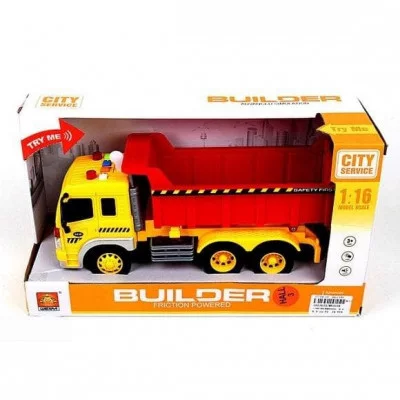 Грузовой автомобиль самосвал 1:16 инерционный на батарейках WY310B