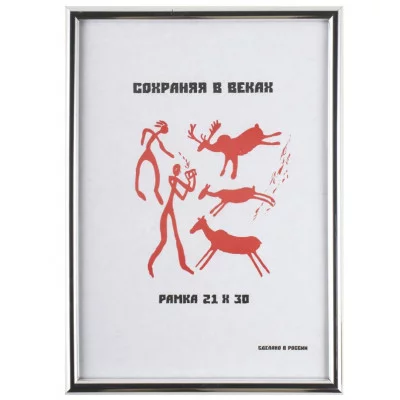 Рамка пластиковая 21*30 KLERK 2134391796 металл серебро 213439-1796