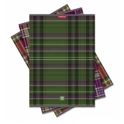 Тетрадь общая ученическая ErichKrause Scottish Cage А4 48 листов клетка_MIX_PACK 54242