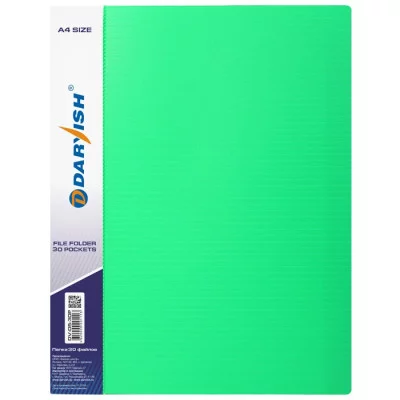 Папка 30 файлов "Darvish" зеленая DV-05-30Р