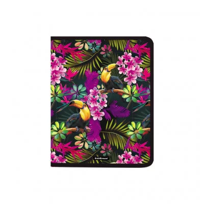 Папка для тетрадей А4+ молния вокруг пластик "Tropics" ассорти ERICH KRAUSE 49362 077867