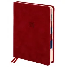 Ежедневник датированный 2026 B6 125х173 мм, GALANT "Vivid", под кожу, красный, 117413