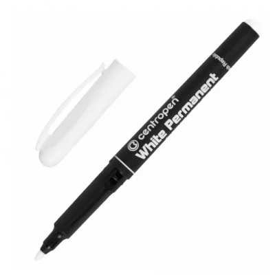 Маркер перманентный круглый наконечник 1.2мм белый CENTROPEN 2686/1Б