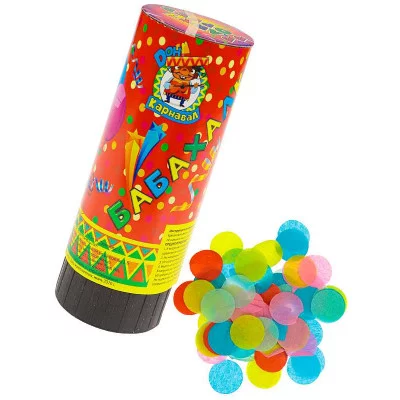 Хлопушка. Бабахалка. Круглое конфетти (бумажное) 11,5 см. Х-1451