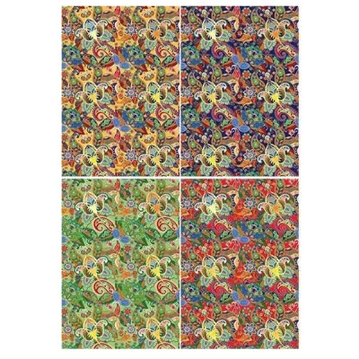 Картон цветной тиснение А4 04л 04цв АППЛИКА "Арабеска" С4284-03