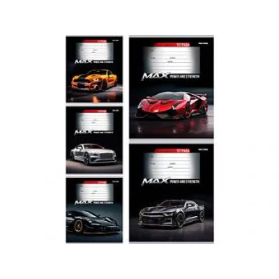 Тетрадь КЛЕТКА 24л. МАШИНА НА ЧЁРНОМ (24-5793) цвет.мелов.обл.. 225799