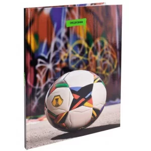 ЕЖЕДНЕВНИК А5, 80л. ЯРКИЙ ФУТБОЛЬНЫЙ МЯЧ (80-0312) (7БЦ,глянц.ламин. цвет.мелов обл. недатиров.) 80-0312