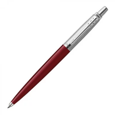 Ручка шариковая PARKER "Jotter Plastic CT", корпус красный, детали из нержавеющей стали, синяя, R0033330
