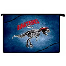 ПТ- 83 Dino team -папка д/тетр. А4 на молнии, дизайн с двух сторон