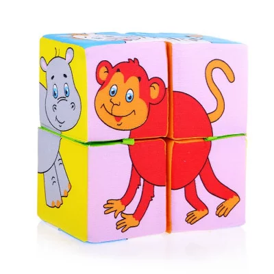 Игрушка кубики "Собери картинку"(Животные Африки) 210