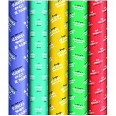 Упаковочная бумага 1шт глянц. 70*100см, ArtSpace "Радужный текст", 90г/м2, ассорти 5 дизайнов 324400