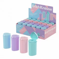 Точилка пластиковая ErichKrause ClickUp, Pastel, с контейнером, ассорти  60067