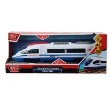 Модель пластик свет-звук ЭЛЕКТРОПОЕЗД 30 см, двери, 4 кноп, инерц, бел Технопарк 400044