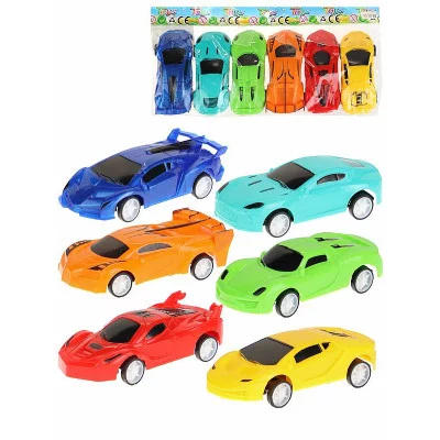 Машинка 6 шт. в наборе, цвет микс, 9,5х4,1х2,5см, в пакете (Арт. 2439971)