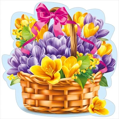 Украшение Весенняя корзина-Крокусы 079520 079.520