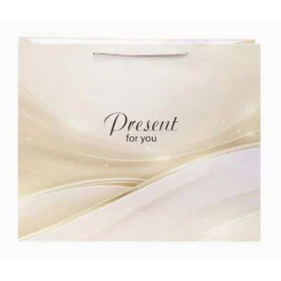 Пакет подарочный с глянц. ламинацией,54х44х16см (XXL Horizontal) Золото абстракция 180г ПКП-9127