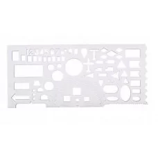 Линейка пластик офицерская 20см тонированный ПЧЕЛКА ЛО-01 155538 